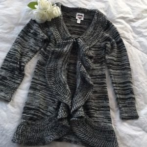 Girls (5/6)long sleeve tie front cardigan